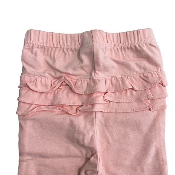 Old Navy Baby Girl Pink Stretch Ruffle-Trim Leggings 6-12 M - Picture 4 of 6